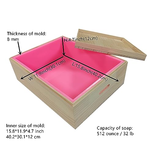 Silicone Soap Mold Set with Wood Case Large Size