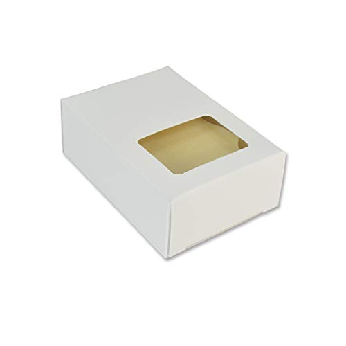 White Rectangle Window Soap Box - 50 Pack