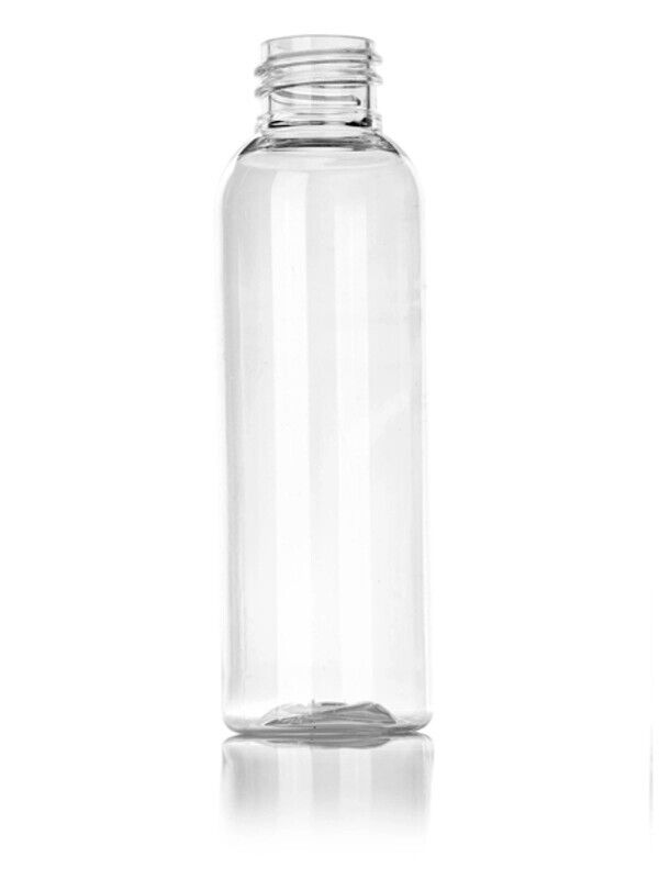 4,000 Clear PET Cosmo Round Bottles with White Spray Top