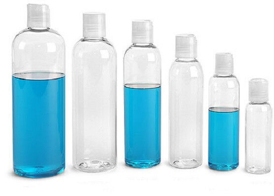 2 oz Clear Bullet Bottle PET + dispensing caps