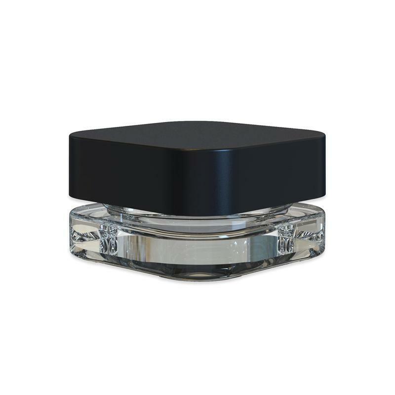 2 Pack Thick Glass Cube Storage Jars