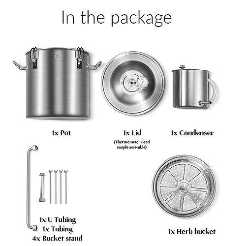 Stainless Steel Essential Oil Distiller, Steam Distillation - 3 Gal