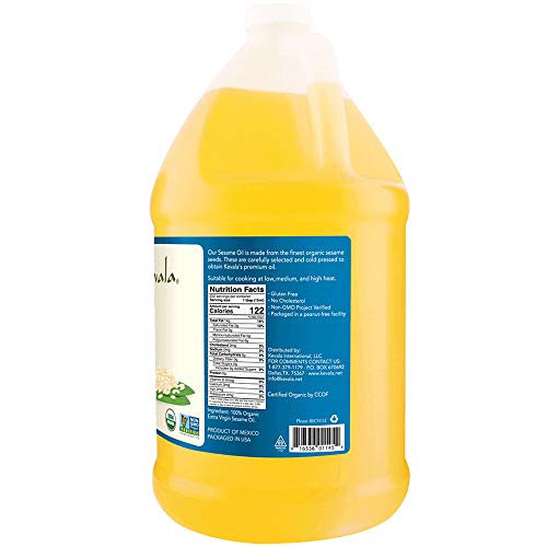 Kevala Organic Extra Virgin Sesame Oil, 1 Gallon
