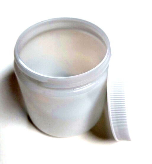 Lot of 8 Natural HDPE 8 oz Cosmetics Jars