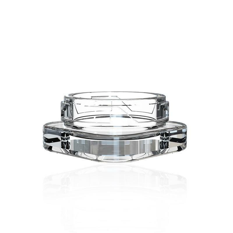 2 Pack Thick Glass Cube Storage Jars