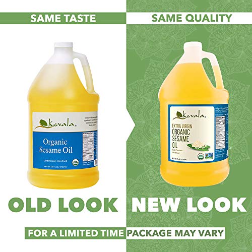 Kevala Organic Extra Virgin Sesame Oil, 1 Gallon