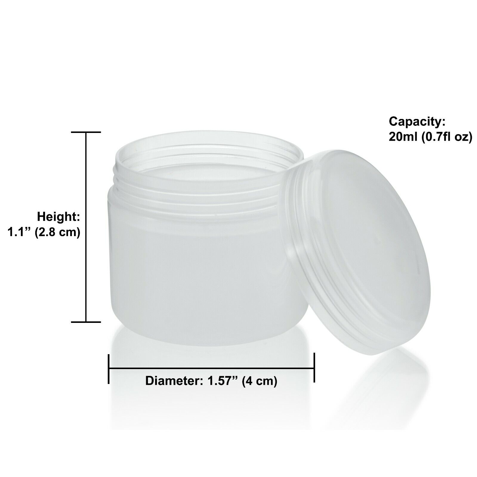 24 Pack White Translucent Cream Jars with Lids