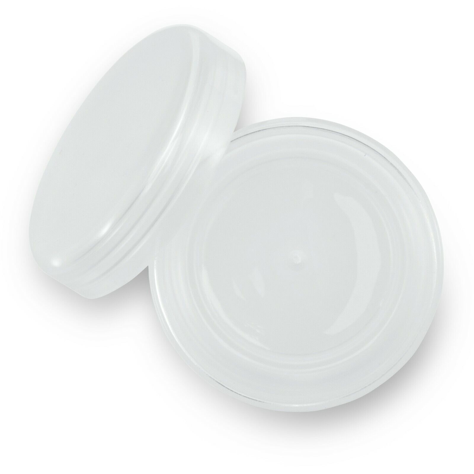 24 Pack White Translucent Cream Jars with Lids