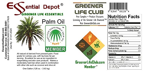 Sustainable RSPO Certified Palm Oil - 1 Gallon