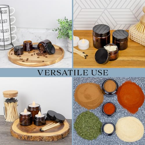 Amber Glass Jars for Body Butter and Creams