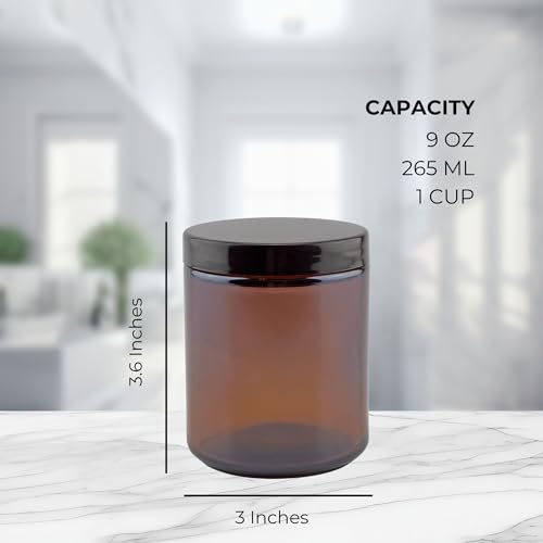 Amber Glass Jars for Body Butter and Creams