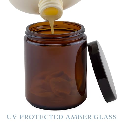 Amber Glass Jars for Body Butter and Creams