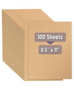 Brown Kraft Paper Sheets - Pack of 100