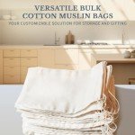 Cotton Muslin Bags - 2.75x4 Inch, 100 Count
