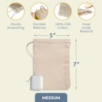 Cotton Muslin Bags - 12x17cm, 25 Pack