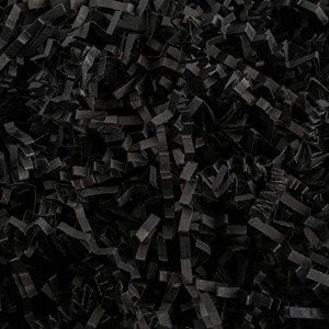 Black Crinkle Cut Paper Shred Filler - 2 LB