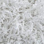 White Crinkle Cut Paper Shred Filler for Gifts
