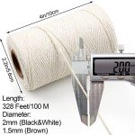Natural White Cotton Twine for Crafts and Decor