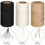 Natural White Cotton Twine for Crafts and Decor