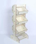 Handmade 3-Tier Wooden Basket Soap Display Rack