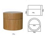 2 Refillable Bamboo Cosmetic Jars for Creams