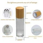 Bamboo-Lid Glass Roll-On Bottles for Essential Oils