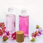 Bamboo-Lid Glass Roll-On Bottles for Essential Oils