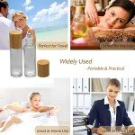 Bamboo-Lid Glass Roll-On Bottles for Essential Oils