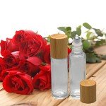 Bamboo-Lid Glass Roll-On Bottles for Essential Oils