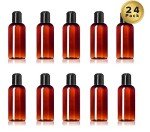 24 Pack of 4 oz Amber Squeeze Bottles