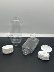 12-Pack Clear PET Travel Bottles with Snap Caps