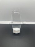 12-Pack Clear PET Travel Bottles with Snap Caps