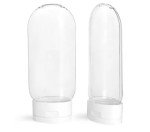12-Pack Clear PET Travel Bottles with Snap Caps