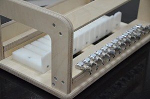 12-Wire Wooden Loaf Soap Cutter in Beige