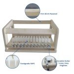 12-Wire Wooden Loaf Soap Cutter in Beige