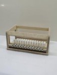 12-Wire Wooden Loaf Soap Cutter in Beige