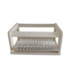 12-Wire Wooden Loaf Soap Cutter in Beige