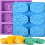 Bee Silicone Soap Molds - 2 Pack, 6 Cavity