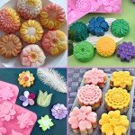 Flower Silicone Soap Molds - 3 Pack Set