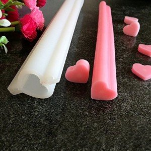 Heart Shaped Silicone Soap and Candle Mold Set