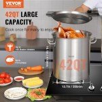 42 Quart Stainless Steel Stockpot for Cooking