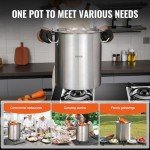42 Quart Stainless Steel Stockpot for Cooking