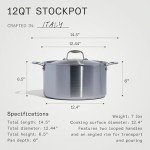 12 Quart Stainless Steel Stock Pot with Lid