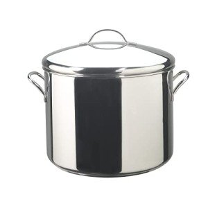 Handmade 16-Quart Stainless Steel Stock Pot with Lid
