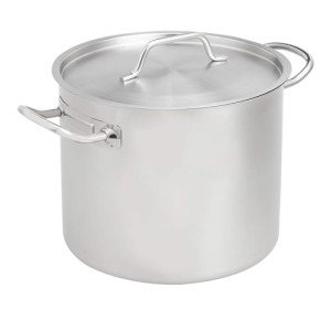 Handmade 12QT Stainless Steel Stock Pot with Lid