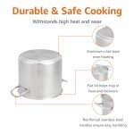 Handmade 12QT Stainless Steel Stock Pot with Lid