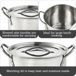Stainless Steel Stock Pot Set with Lids - 3 Piece