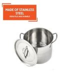 Stainless Steel Stock Pot Set with Lids - 3 Piece