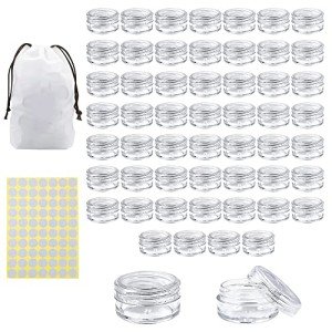 55 Pcs Mini Sample Containers with Lids and Labels