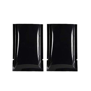 100 Black Metallic Mylar Foil Sealable Bags